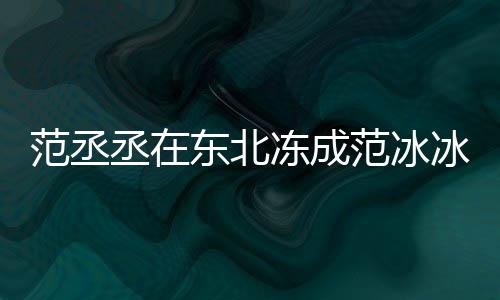 冰冰搞丞在笑回应东北冻成范丞范冰范冰